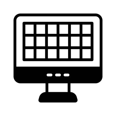 Masaüstü ekranını gösteren dolu bir biçim simgesi