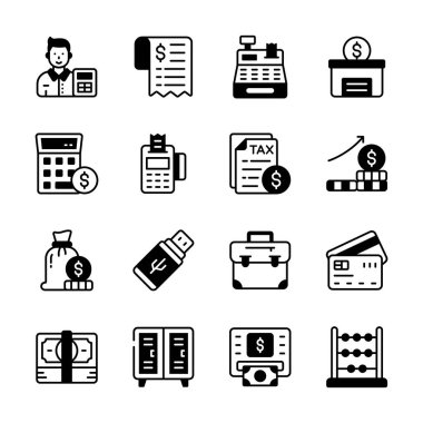 Finans ve muhasebe simgelerini gösteren bu muhteşem kabarcığı alın.