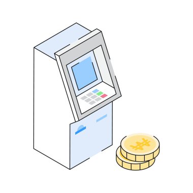 ATM 'nin birinci sınıf izometrik simgesi