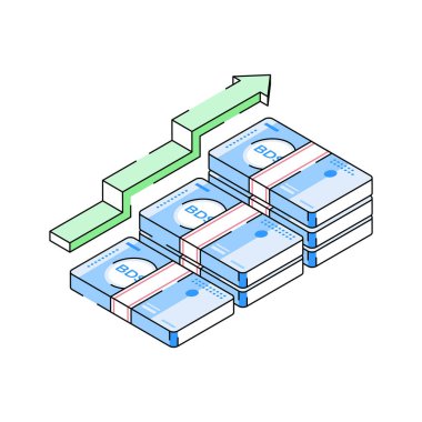İş karını gösteren görsel olarak çekici bir izometrik simge