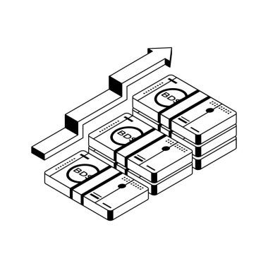 İş karını gösteren görsel olarak çekici bir izometrik simge