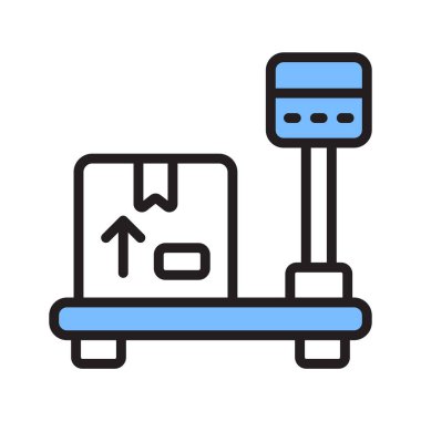 Deponun ağırlık ölçeğinin doldurulmuş bir çizgi biçimi simgesi