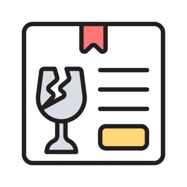 Kullanışlı kırılgan dağıtım simgemizi satır biçiminde indir