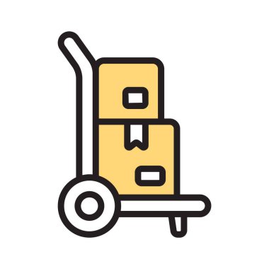 Depo arabası simgesi yaratıcı olarak doldurulmuş satır biçiminde dizayn edildi