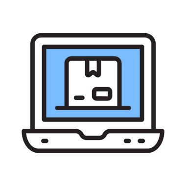 Çevrimiçi dağıtım simgesi dolu satır biçiminde tasarlandı, premium kullanıma hazır