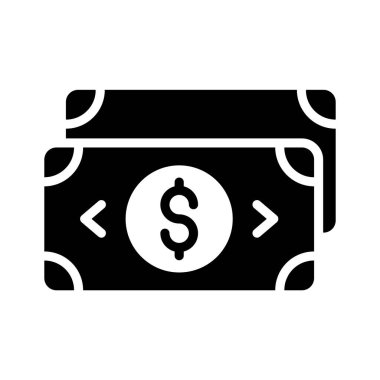 Burada kağıt para gösteren bir kabartma simgesi var