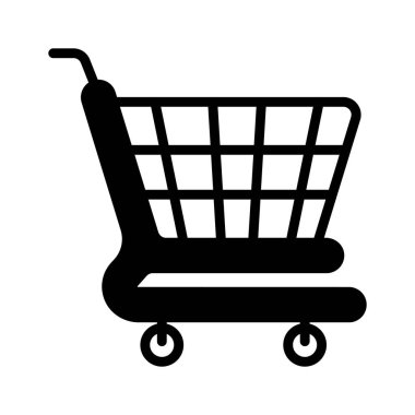 Alışveriş arabasının kabartma simgesini kullanmaya hazır