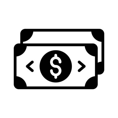 Burada kağıt para gösteren bir kabartma simgesi var