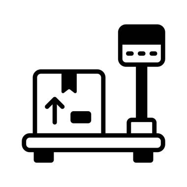 Burada depo ağırlık ölçeğinde bir sembol var.