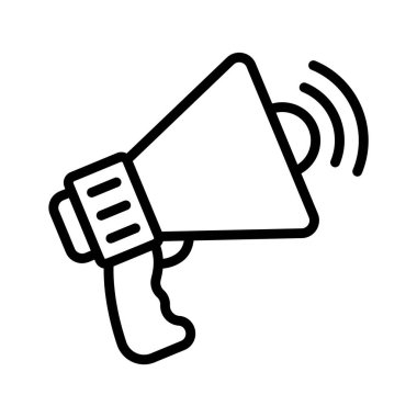 Bir promosyon megafonu simgesi, premium kullanıma hazır