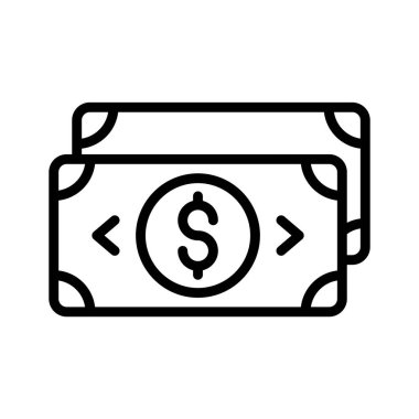 Burada kağıt para gösteren bir kabartma simgesi var