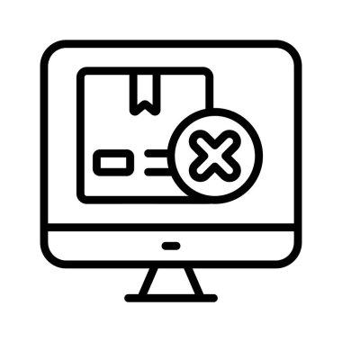 Çevrimiçi dağıtım iptalini tasvir eden bu son simgeye bir göz atın