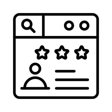 Çevrimiçi derecelendirme web sitesi simgesi kabartma biçiminde tasarlandı