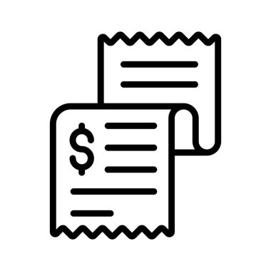 Alışveriş faturasının iyi tasarlanmış bir kabartma tarzı simgesi