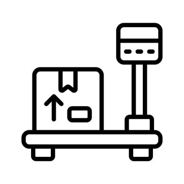 Burada depo ağırlık ölçeğinde bir sembol var.