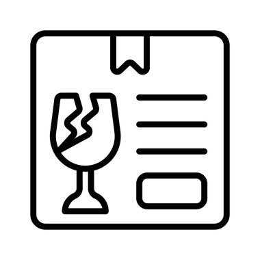 Kullanışlı kırılgan dağıtım simgemizi kabartma biçiminde indir