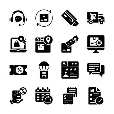 Premium alışveriş ve dağıtım simgeleri koleksiyonumuzu indir