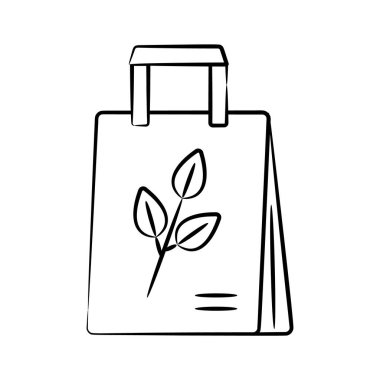 Ellerinizi market poşetinin bu moda karalama ikonuna koyun.