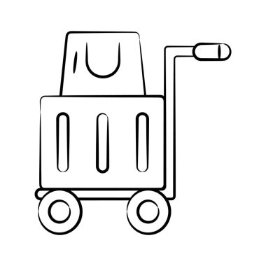 Alışveriş arabasının bu son el çizimi stil simgesini kontrol et