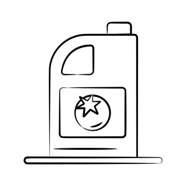 Ketçap kutusunun el çizimi simgesini kullanmaya hazır