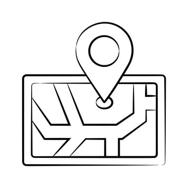 Teslimat adresi haritasını gösteren elle çizilmiş simgeyi kullanmak kolay