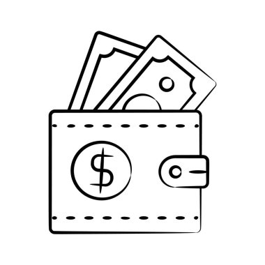 Cüzdanın bu inanılmaz el çizimi ikonuna bir bakın.