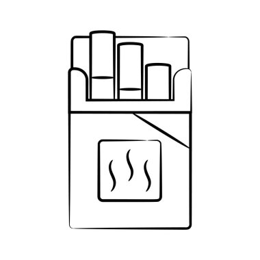 Sigara paketinin modern bir el çizimi simgesi