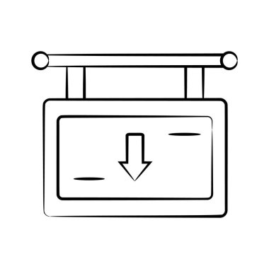 Asılı tahtanın karalama stili simgesine bakın.