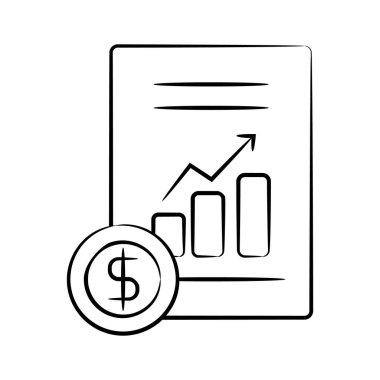Pazar analiz raporu simgesi el çizimi biçiminde dizayn edildi