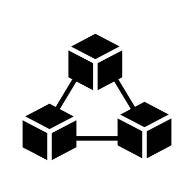 Blockchain ağının modern bir simgesi.