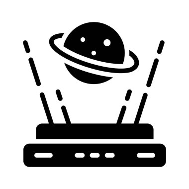 Gezegen hologramının görsel bağlantı simgesi