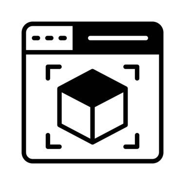 3D modelleme web sitesinin modaya uygun bir simgesi