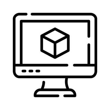 Dijital modelleme sürecini gösteren birinci sınıf doğrusal simge