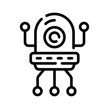 Minyatür nanorobot icadının modaya uygun doğrusal simgesi