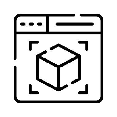 3d modelleme web sitesinin trend doğrusal simgesi