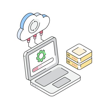 Bulut senkronizasyonunun en son izometrik simgesi