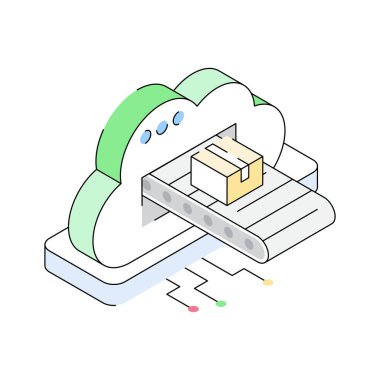 Bu inanılmaz tasarlanmış sanayi bulut izometrik simgesini alın