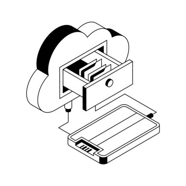 İyi tasarlanmış bir bulut depolama ikonu