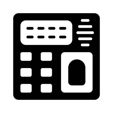 Biyometrik makinenin bu inanılmaz kabartma simgesini alın