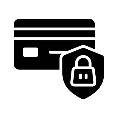 Kilitli güvenli kartı gösteren kabartma biçimi simgesini düzenlemek kolay