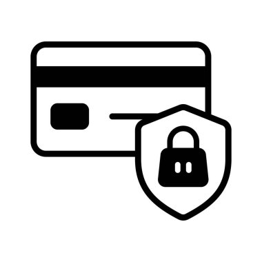 Kilitli güvenli kartı gösteren kabartma biçimi simgesini düzenlemek kolay