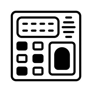 Biyometrik makinenin bu inanılmaz kabartma simgesini alın