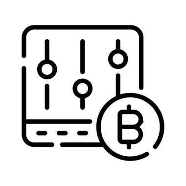 Bitcoin ticaret değişiminin büyüleyici bir doğrusal simgesi