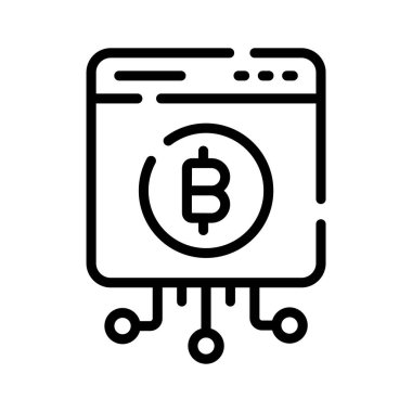 Bitcoin web sitesinin kişiselleştirilebilir bir taslak simgesi