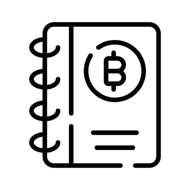 Bitcoin hesap defterinin kişiselleştirilebilir bir taslak simgesi