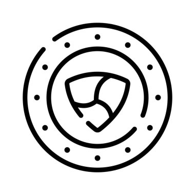 Nem coin simgesinin premium outline simgesi