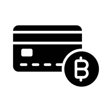 Bitcoin ödeme kartının düzenlenebilir bir simgesi