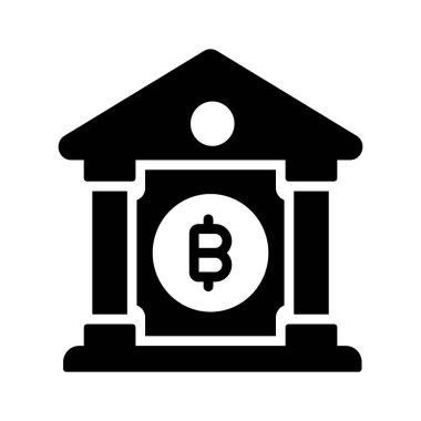 Bitcoin banka mevduatının görsel çekiciliği simgesi