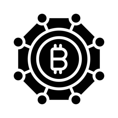 Bitcoin ağ ağının düzenlenebilir bir simgesi