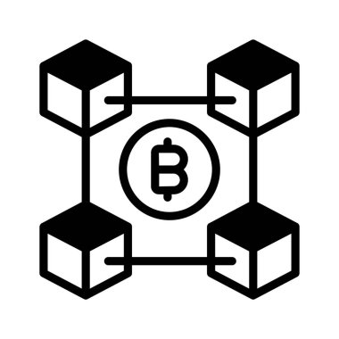 Blockchain bağlantı düğümlerinin modern bir simgesi